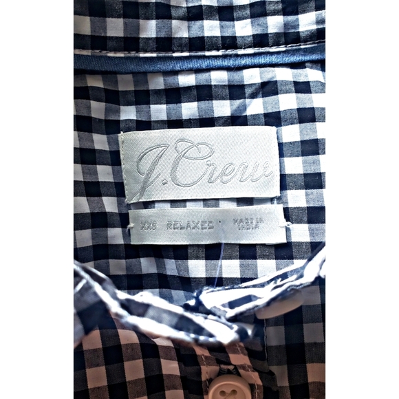 17. J. Crew Relaxed-fit short-sleeve cotton poplin shirtdress in gingham - Picture 6 of 6